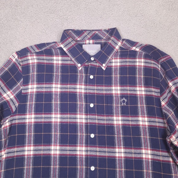 Simply Southern Flannel Shirt Mens XXL Blue Plaid Button Up Long Sleeve‎ A1 - Picture 1 of 13
